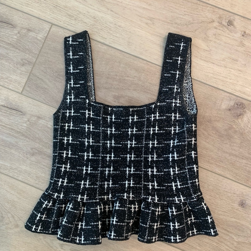Zara Knit Peplum Top S